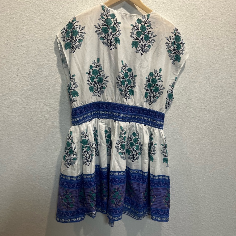 CeCe Blue and White Floral Mini Dress - Picture 6 of 12